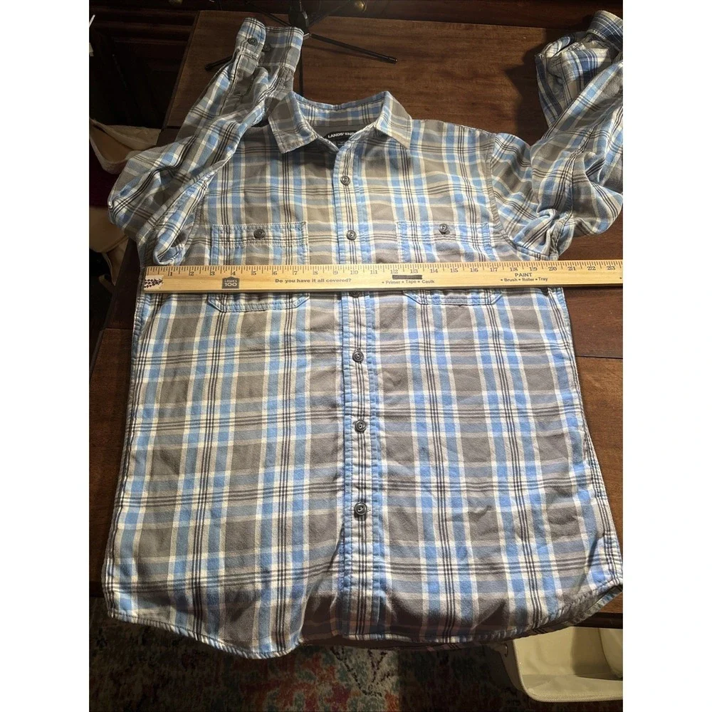 Lands' End Men's Size Small Plaid Button-Down Shirts Traditional Fit. Outdoor.‎